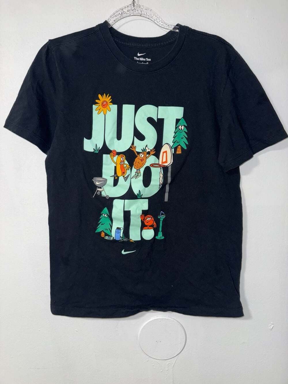 Nike Just Do It Graphic Black T-Shirt Size S